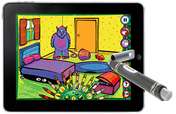 Crayola ColorStudio HD, libros electrónicos y stylus para niños en iPad