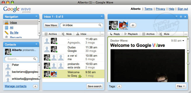 WaveBoard: Notificaciones en Mac para Google Wave 4