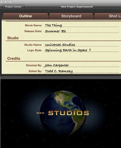 iMovie 11 no permite usar los nombres de los estudios Cinematográficos 8
