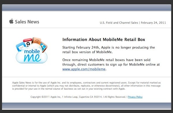 MobileMe ya no está disponible en las tiendas físicas y online 9