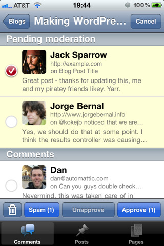 WordPress para iOS se actualiza a la versión 2.7 5