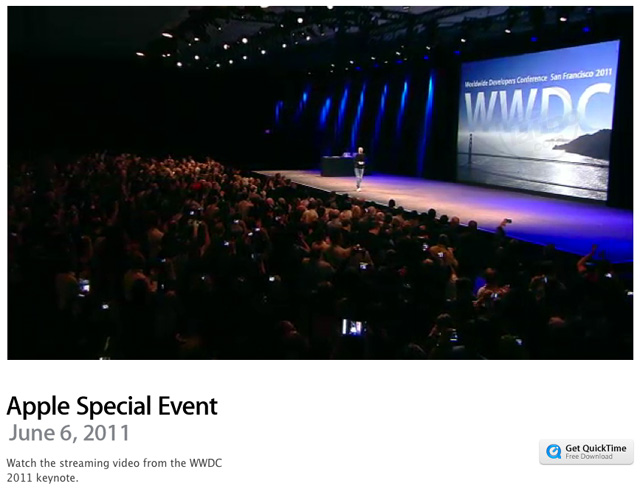 Video oficial de la WWDC 2011 disponible en Apple 8