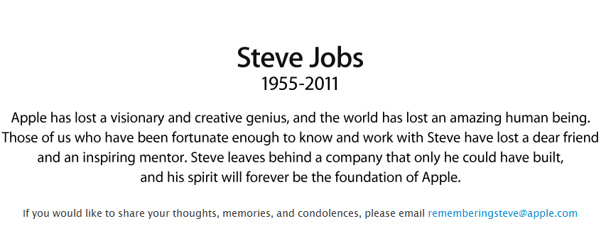 Gracias Steve, Gracias por todo. 8