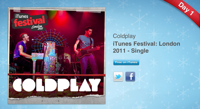 Album de Coldplay en iTunes Festival Londres 2011 gratis 6