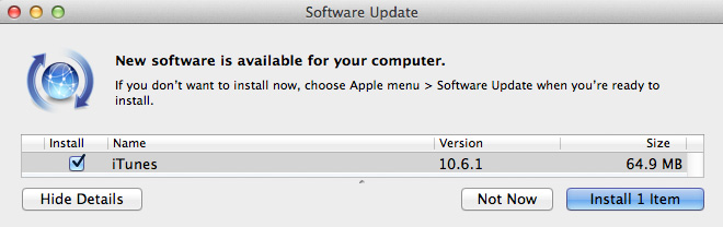 iTunes 10.6.1 resuelve el problema que se cierra inesperadamente 6