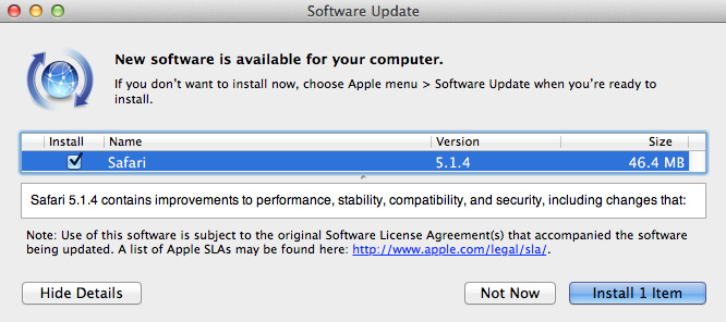 Safari 5.1.4 para OS X y para Windows con mejor estabilidad y rendimiento 5