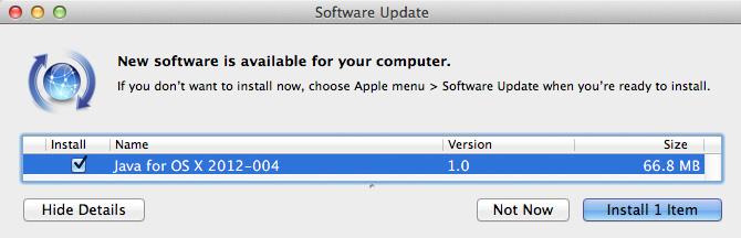 Java para Mac OS X 10.6 actualización 3 versión 1.0 2