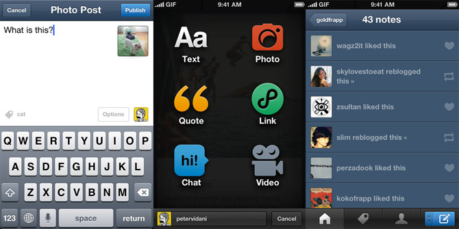 Tumblr 3 para iPhone 4