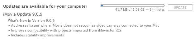 Descarga iMovie 9.0.4 1