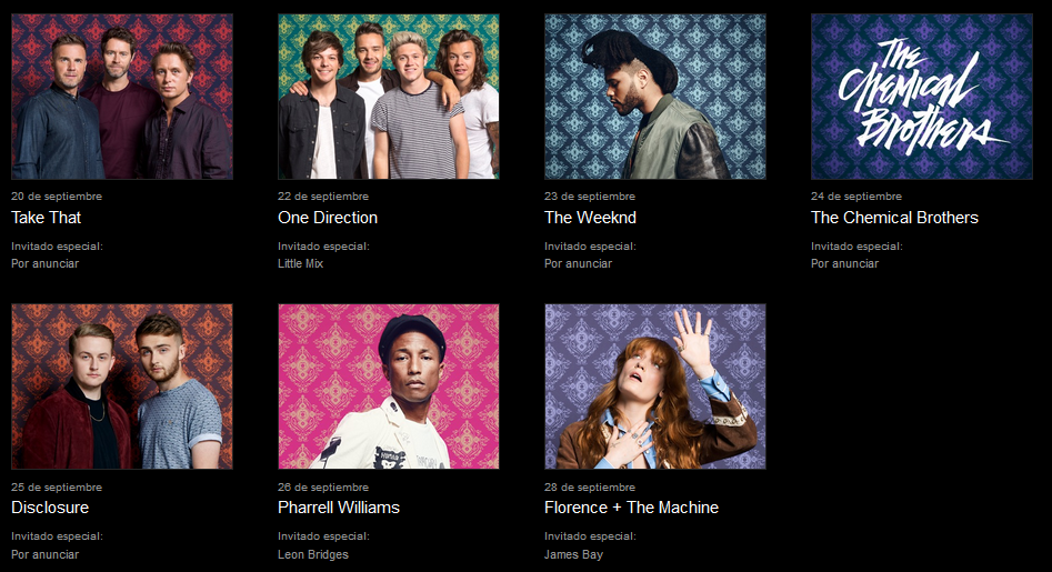 The Chemical Brothers, The Weeknd y Take That llegan al cartel del Apple Music Festival 1
